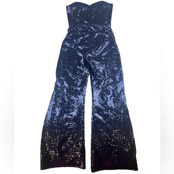 Saloni Aurelie Strapless Sequin Jumpsuit S100-7 - Picture 5 of 6